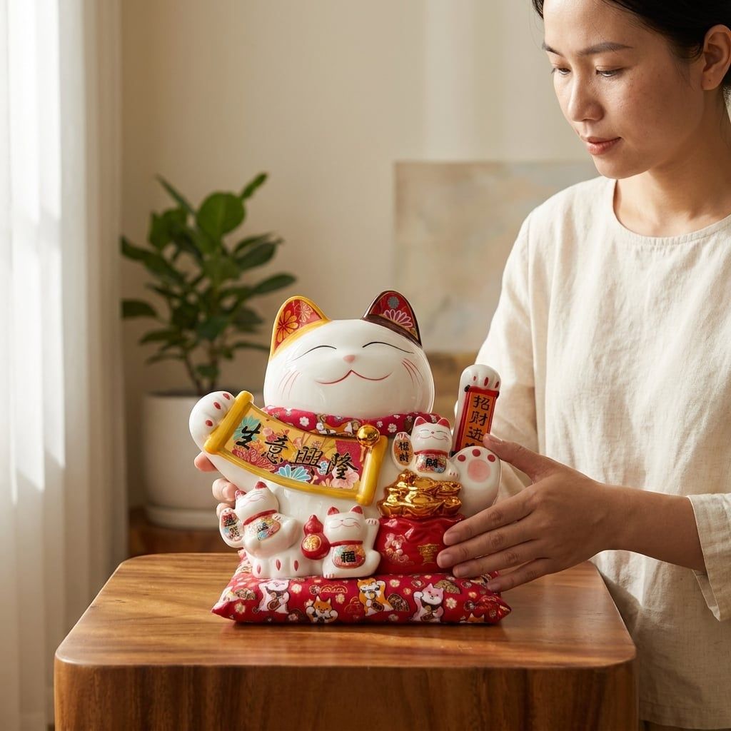  MÈO THẦN TÀI ĐẠI GIA 27CM 