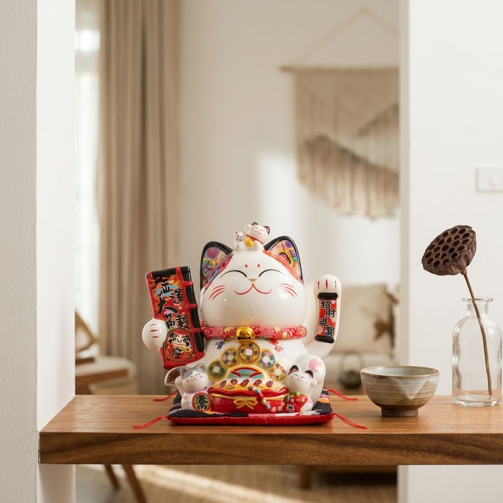  MÈO THẦN TÀI KIM VẬN 27CM 