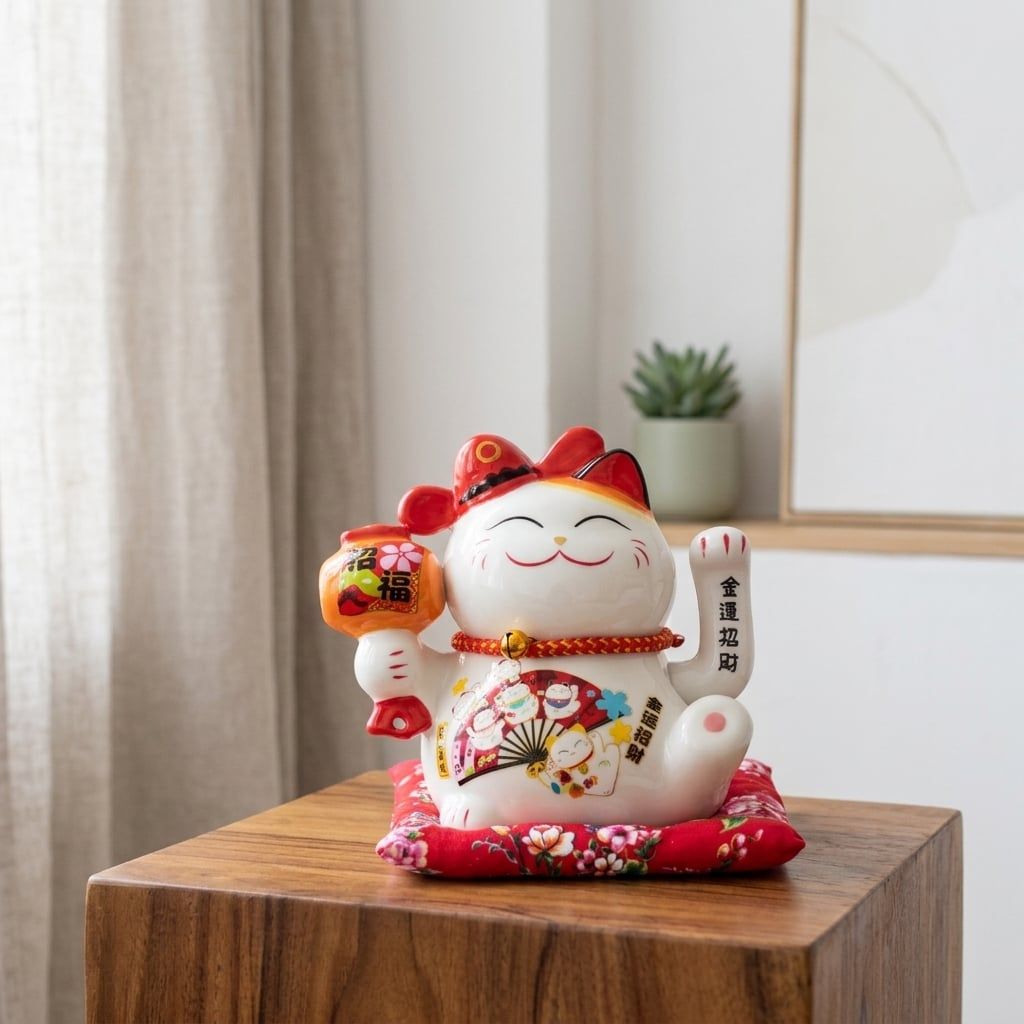  MÈO THẦN TÀI CẦM BÚA 16CM 