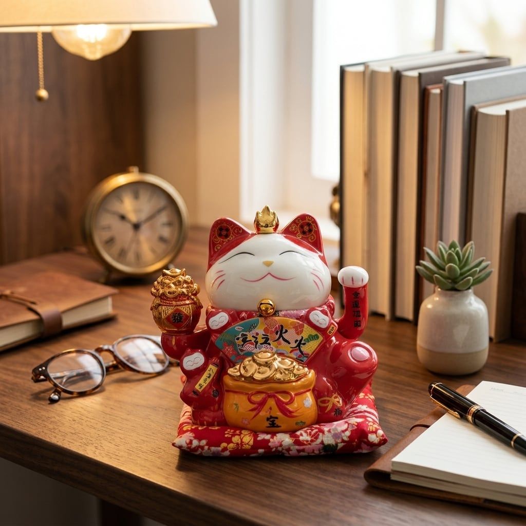  MÈO THẦN TÀI VẪY TAY ĐỎ 