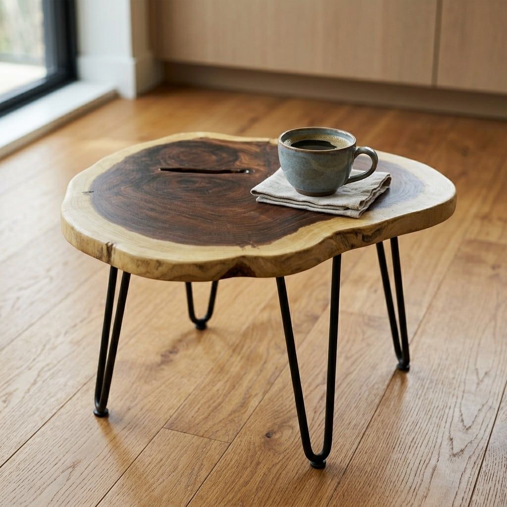  BÀN GỖ ME TÂY - N81 x R62 x D5 cm 