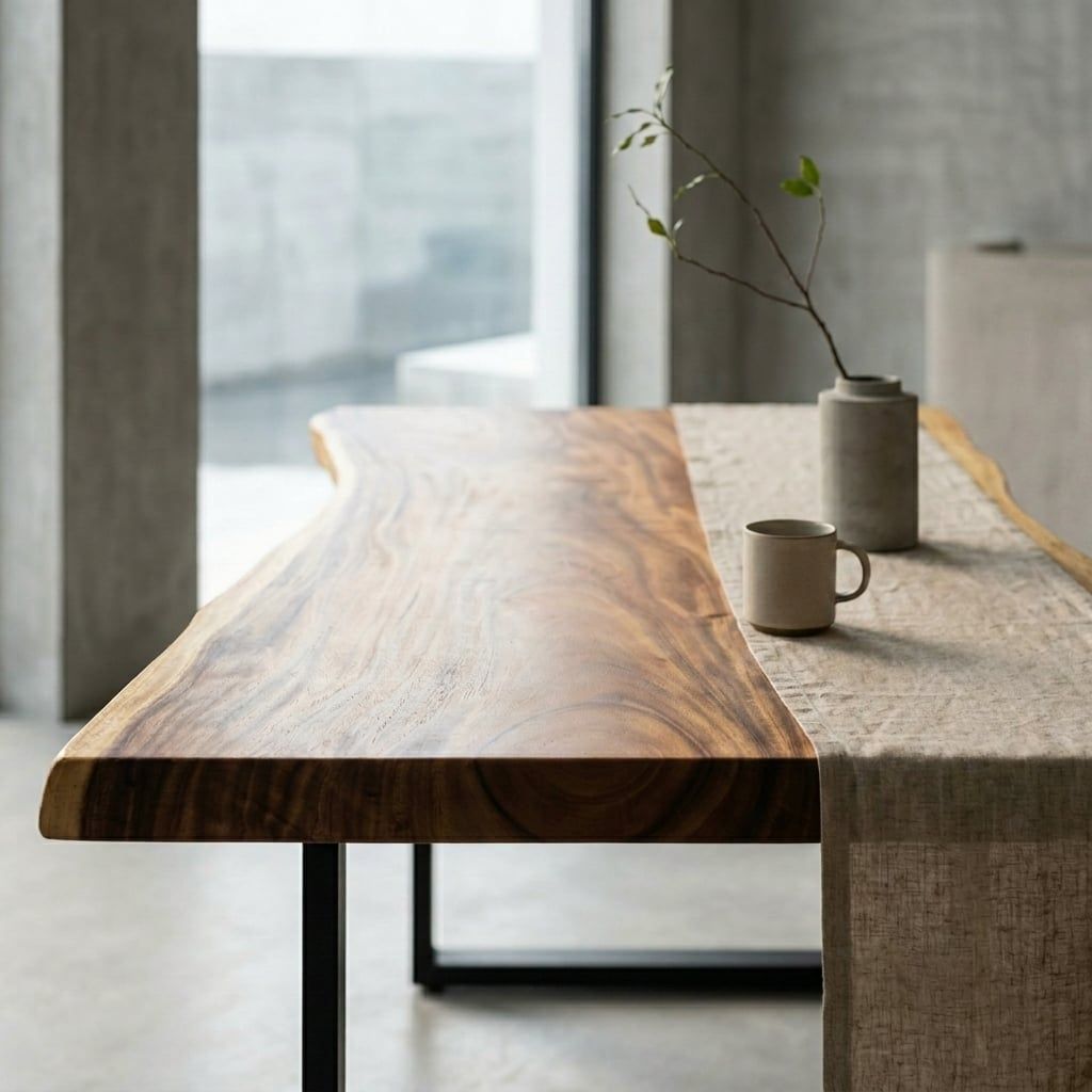  BÀN GỖ ME TÂY 121 x 68-65-70 x 5 cm 