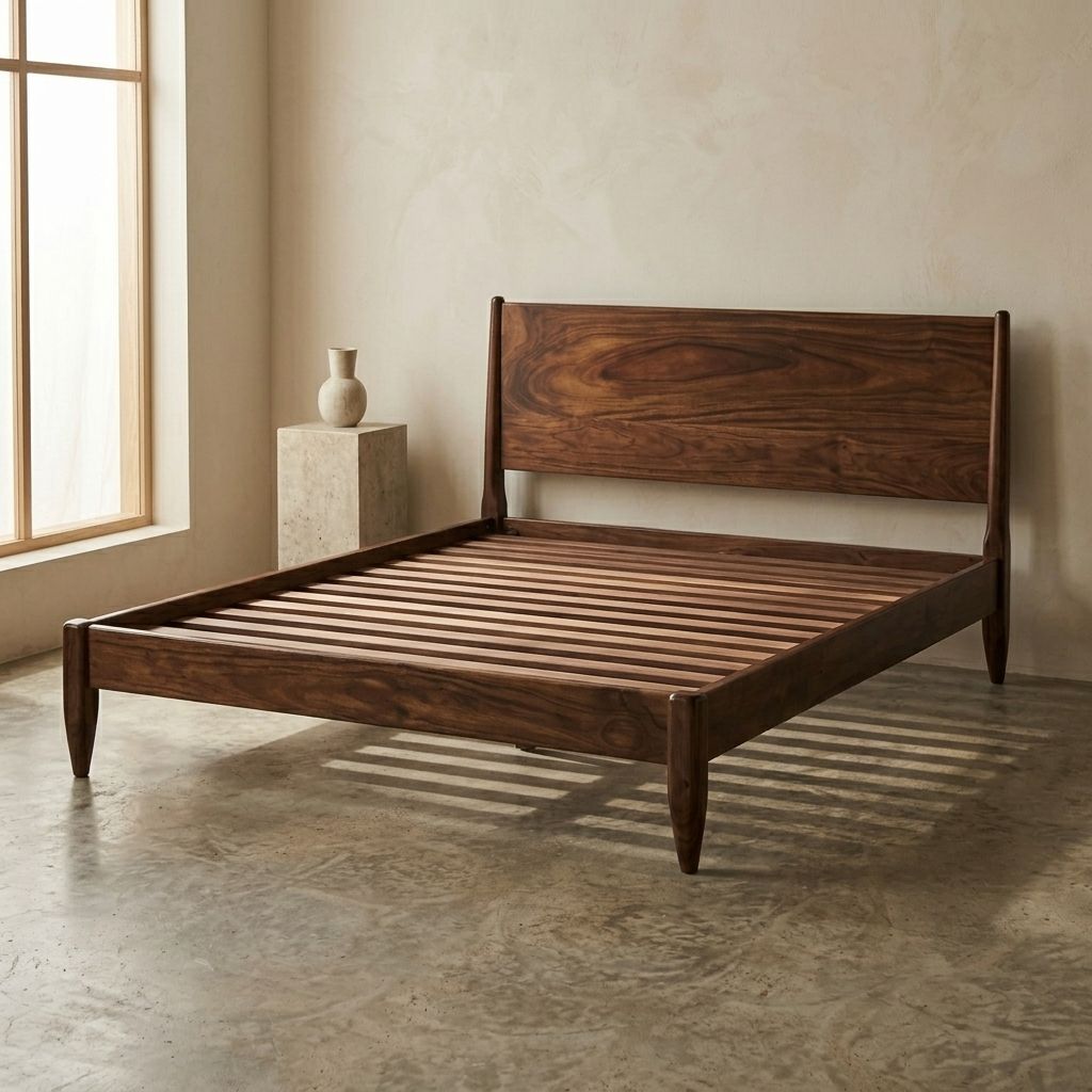  GIƯỜNG GỖ ME TÂY - D200xR200xC40 - 004 