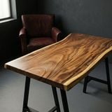  BÀN GỖ ME TÂY 121 x 68-65-70 x 5 cm 