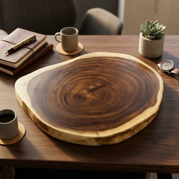  BÀN GỖ ME TÂY - N72 x R60 x D7 cm 