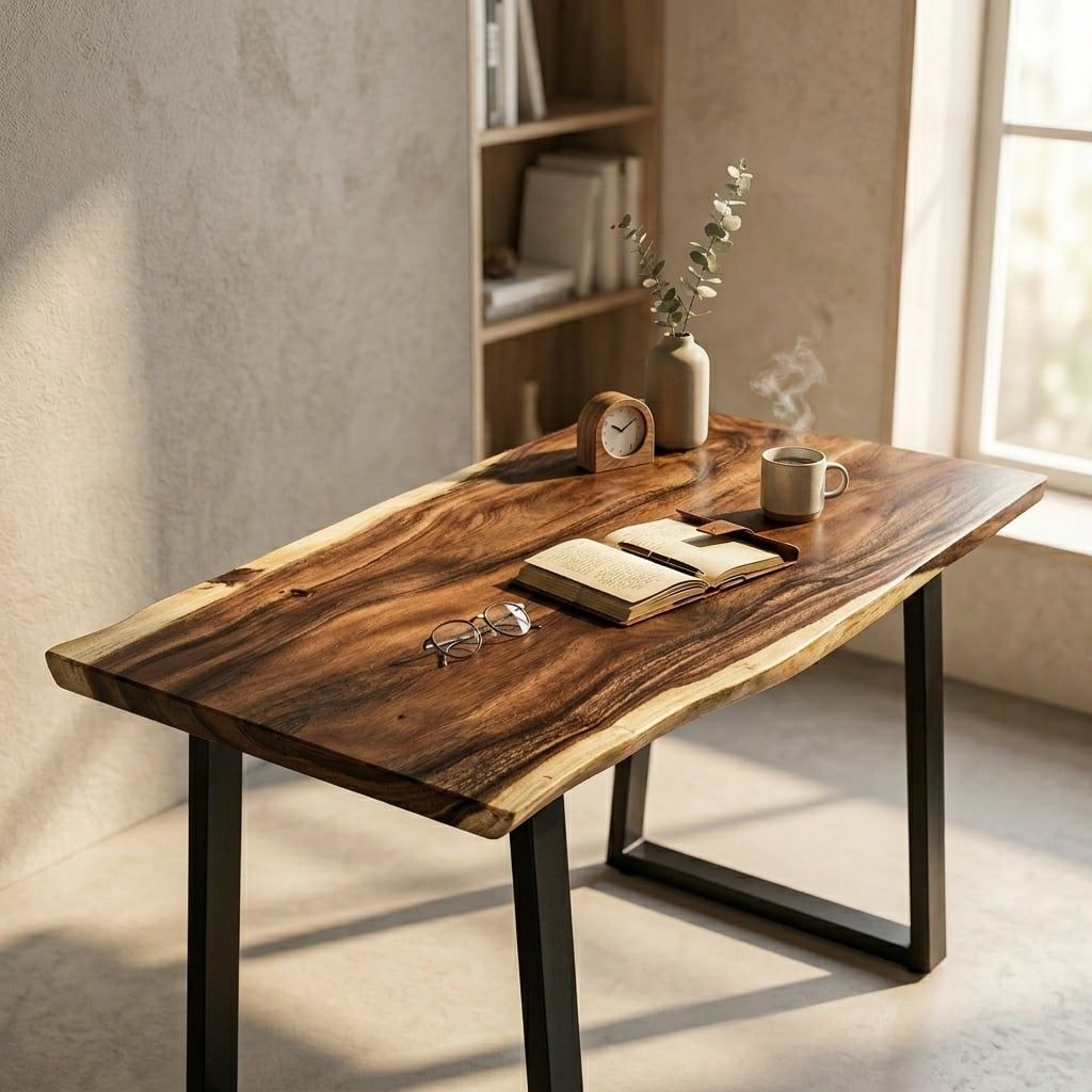  BÀN GỖ ME TÂY 120 x 60-64 x 4 cm 