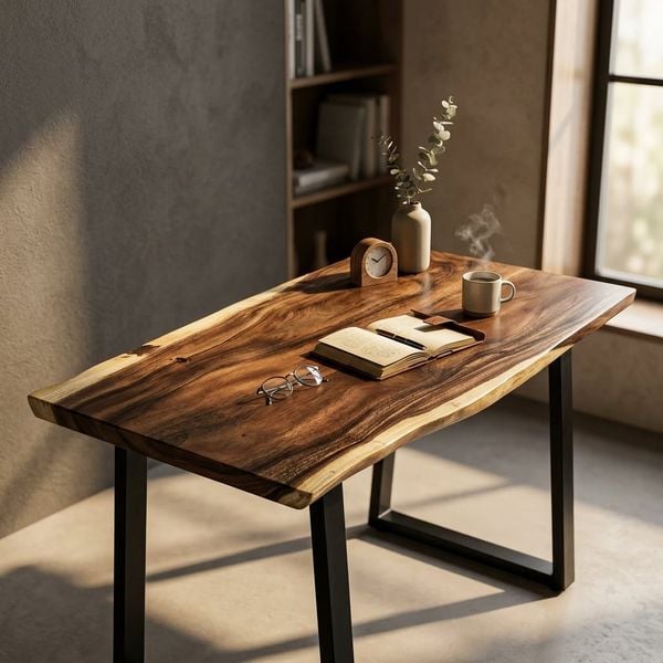  BÀN GỖ ME TÂY 120 x 60-64 x 4 cm 