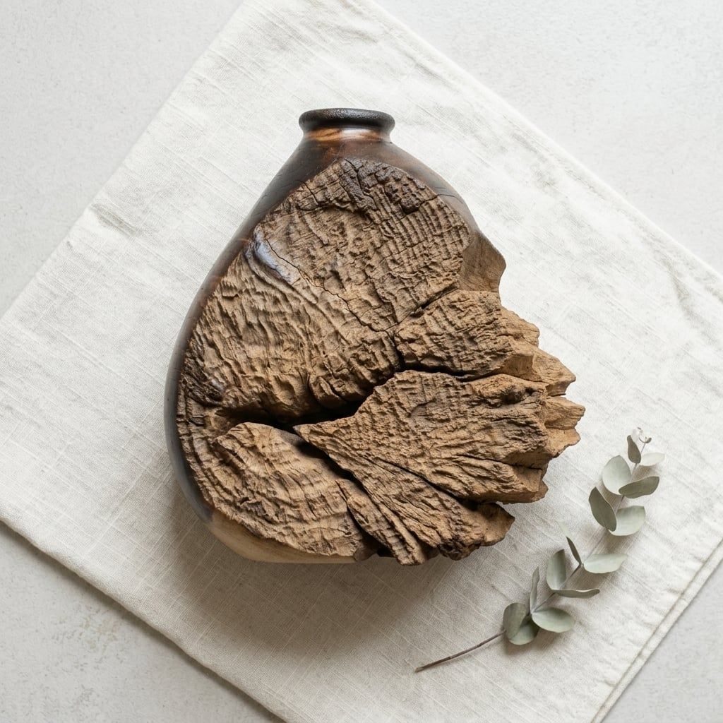  BÌNH GỖ LŨA CHÍCH - C30 x N28 x S11 cm 