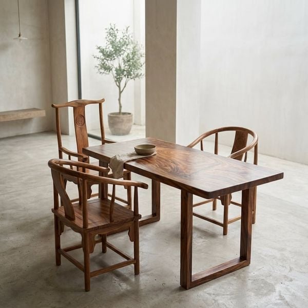  BÀN GỖ ME TÂY N160 x R70 x D5 cm 