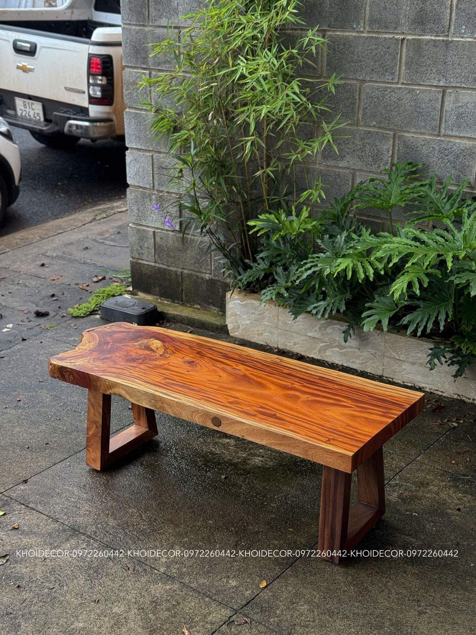  BÀN GỖ XÀ CỪ 136 x 48-50 x 6 cm 