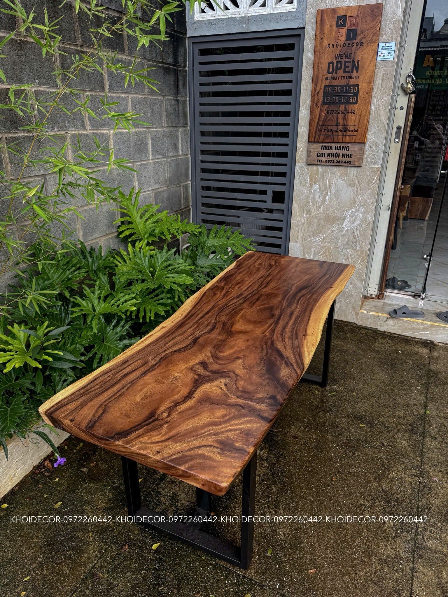  BÀN GỖ ME TÂY 180 x 68-71 x 5 cm 