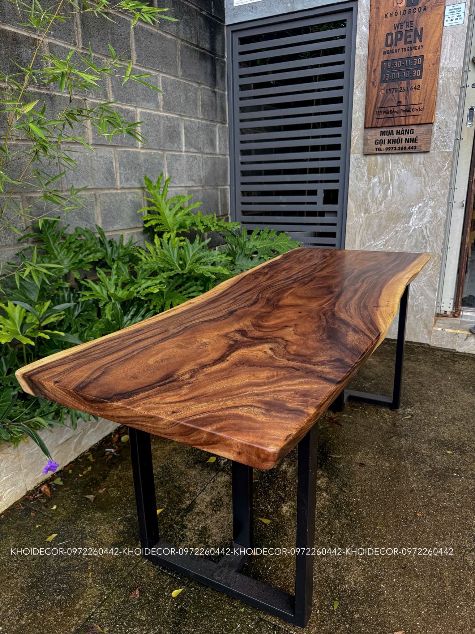  BÀN GỖ ME TÂY 180 x 68-71 x 5 cm 