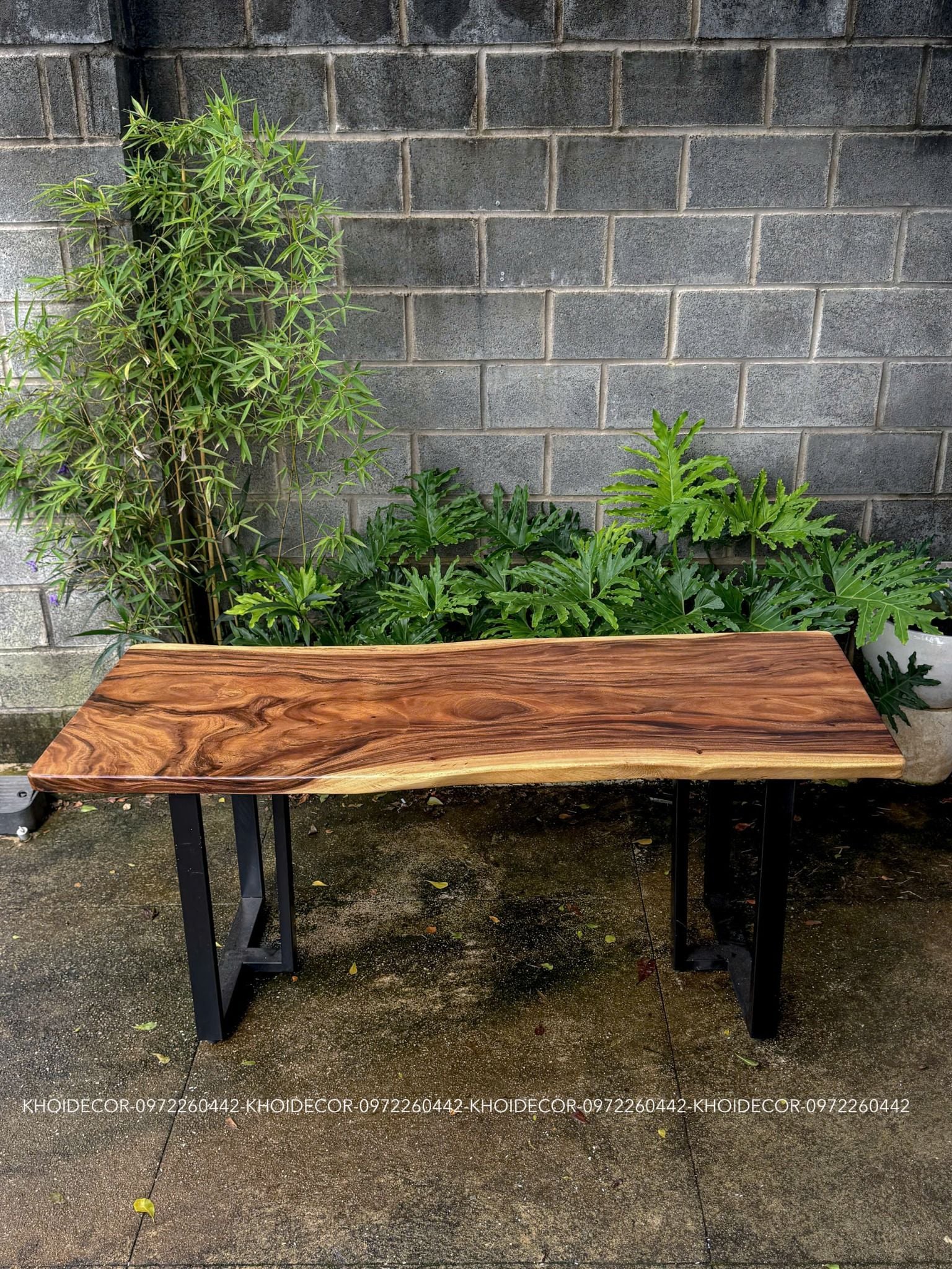  BÀN GỖ ME TÂY 180 x 68-71 x 5 cm 