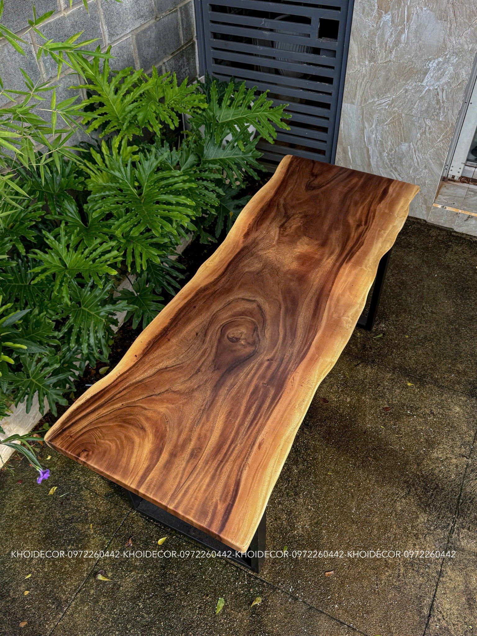  BÀN GỖ ME TÂY 160 x 58-63 x 5 cm 