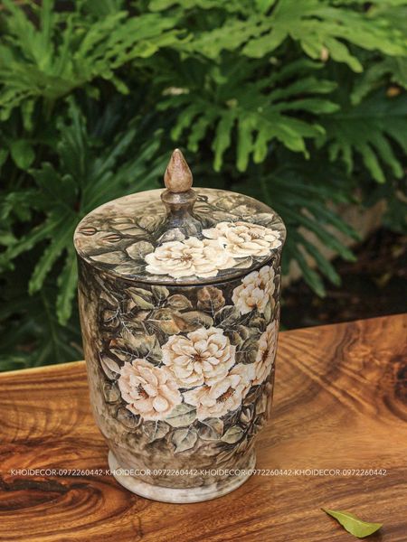  THẠP HOA HỒNG MEN KHÔ GỐM TÂM AN 