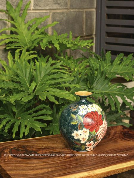  HÚT LỘC HOA HỒNG MEN KHÔ GỐM TÂM AN 