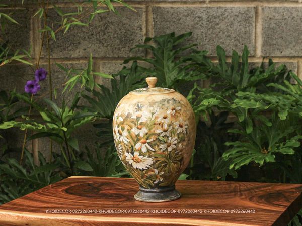  CHÓE HỌA MI MEN KHỐ GỐM ĐIỆP 