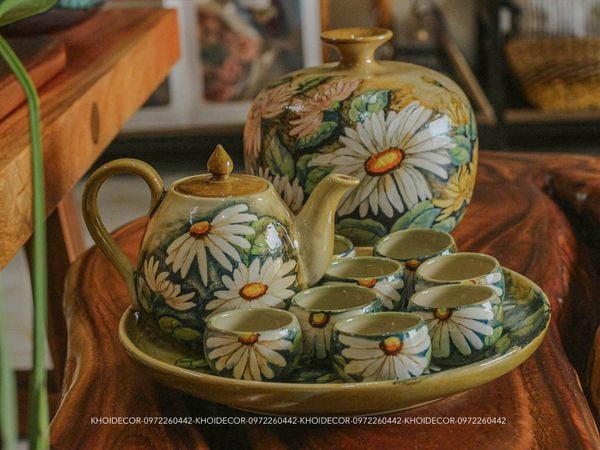  SET BÌNH TRÀ CÚC HỌA MI 