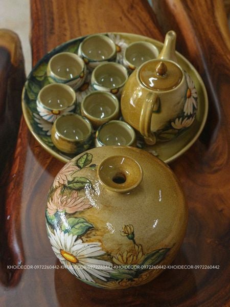  SET BÌNH TRÀ CÚC HỌA MI 