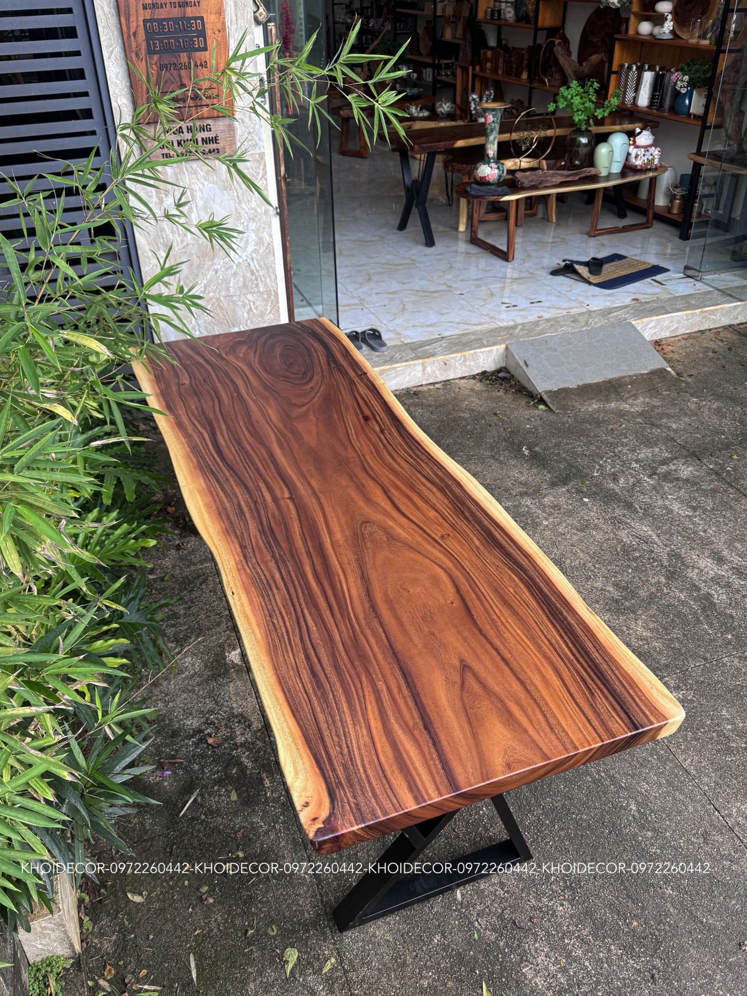  BÀN GỖ ME TÂY 220 x 78-80 x 5 cm 