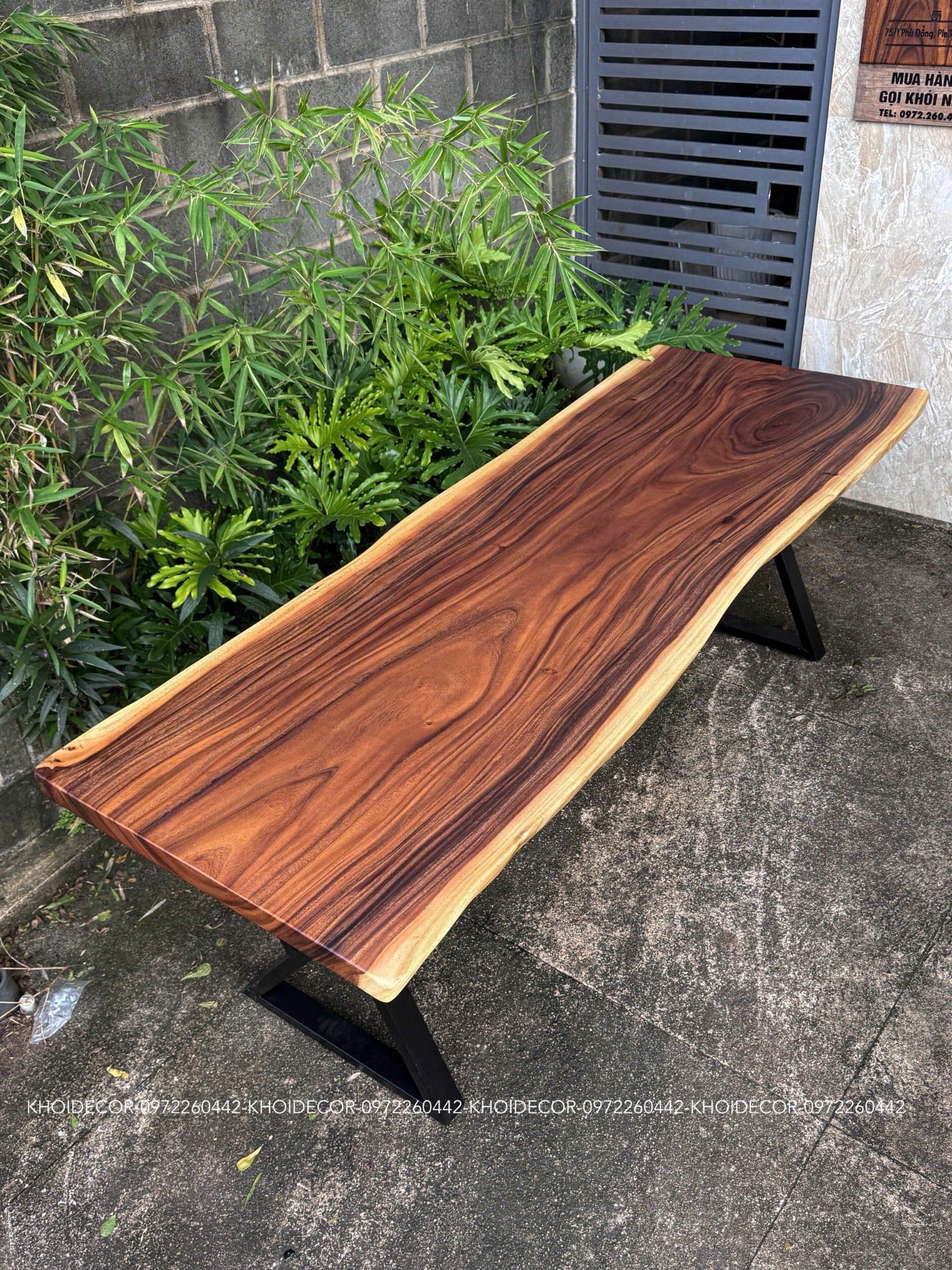  BÀN GỖ ME TÂY 220 x 78-80 x 5 cm 