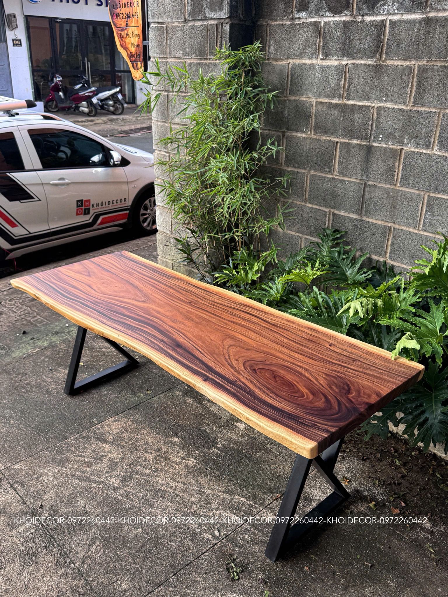  BÀN GỖ ME TÂY 220 x 78-80 x 5 cm 