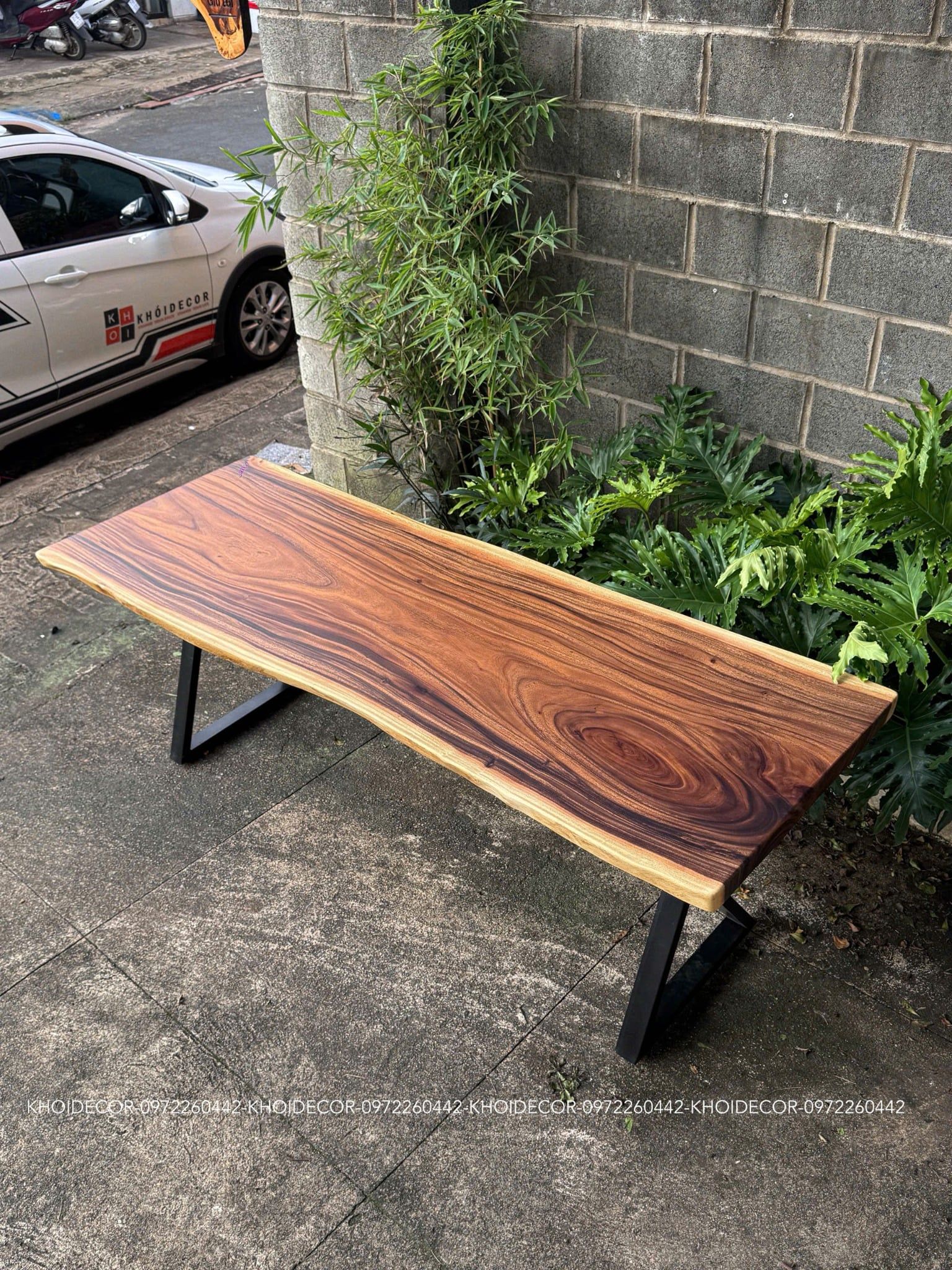  BÀN GỖ ME TÂY 220 x 78-80 x 5 cm 