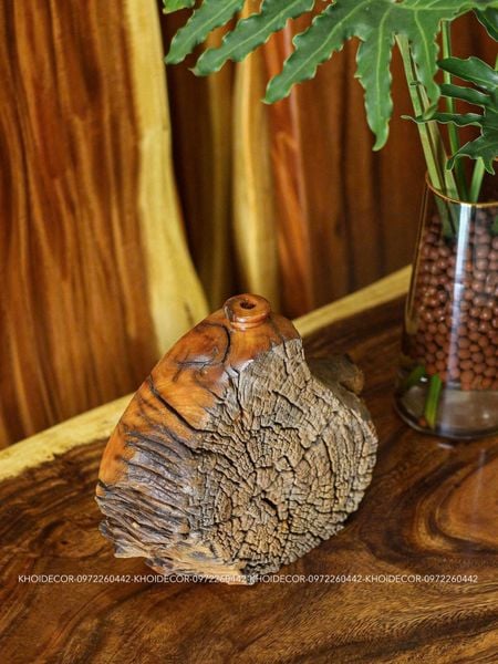  BÌNH GỖ CÀ TRÍCH - N30 x C24 x S9 