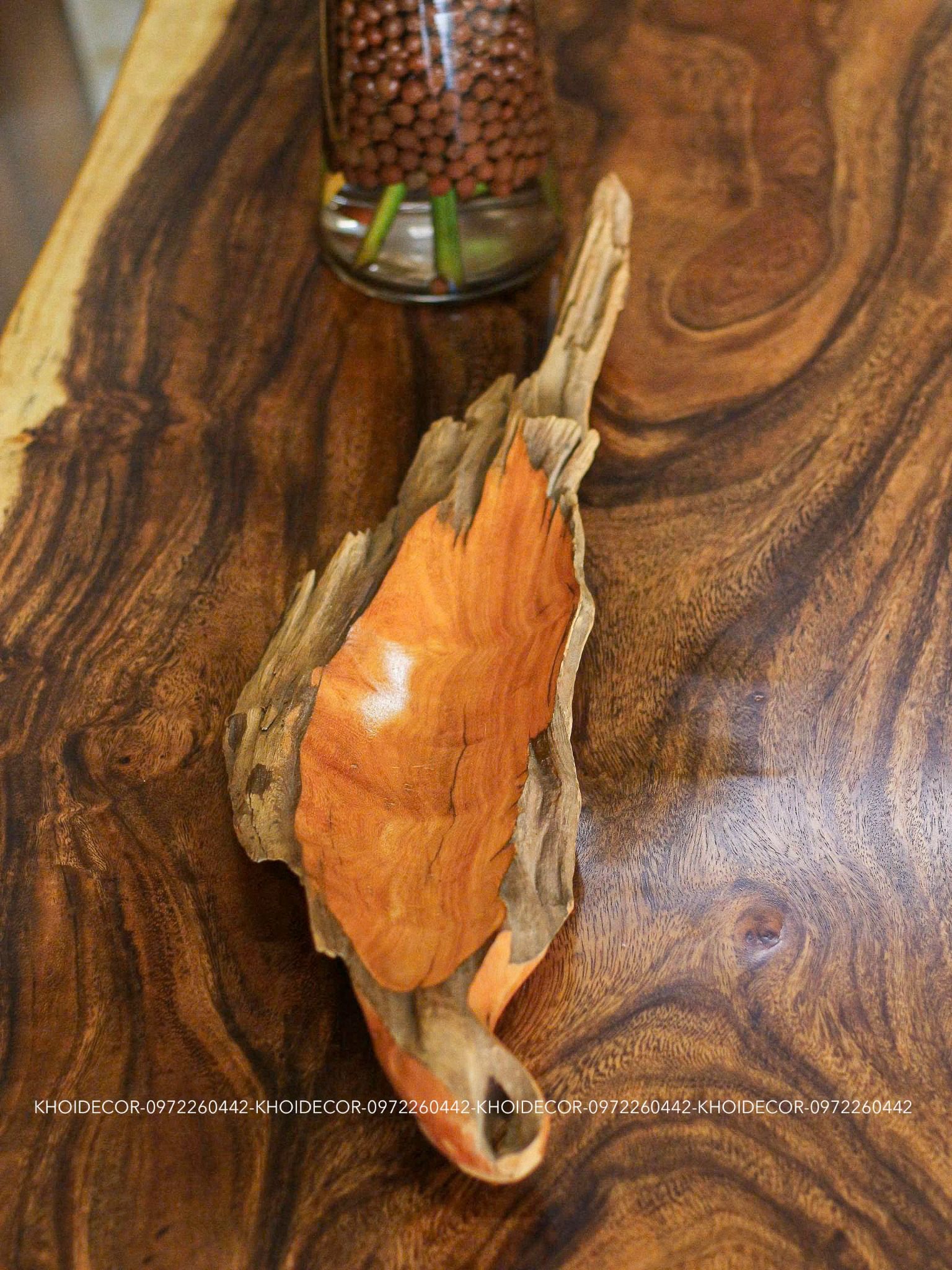  KHAY TRÀ GỖ TRAI - N61 x R16 x D5 