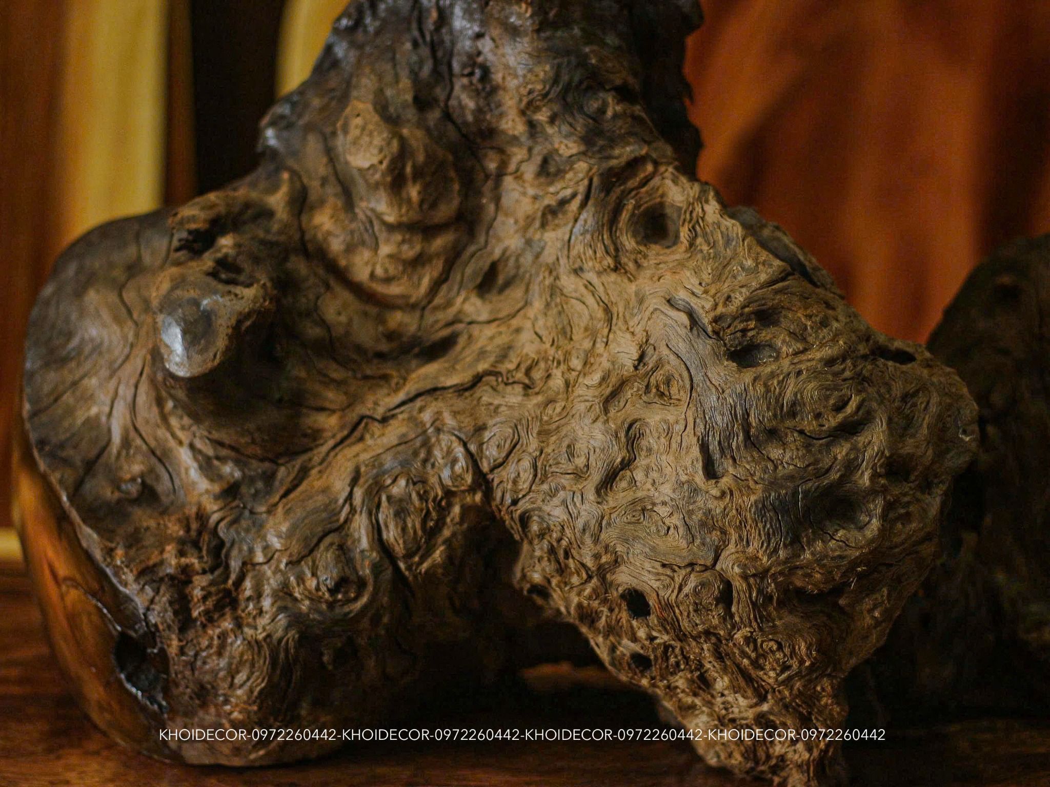  BÌNH GỖ LŨA SAO - N52 x C39 x S17 cm 