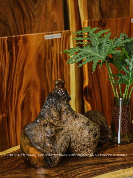  BÌNH GỖ LŨA SAO - N52 x C39 x S17 cm 