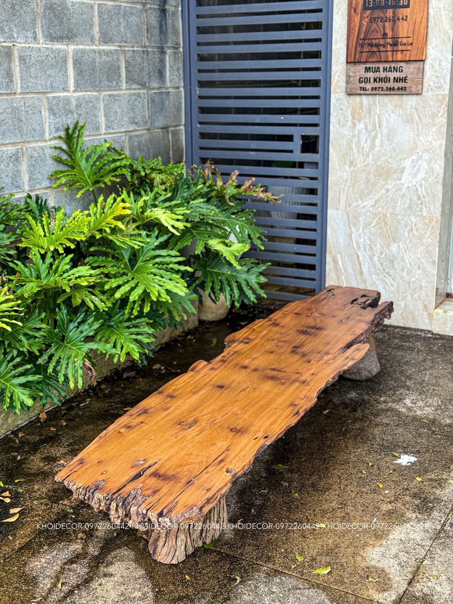  BÀN LŨA GỖ DỖI 212 x 39-55 x 7 cm 