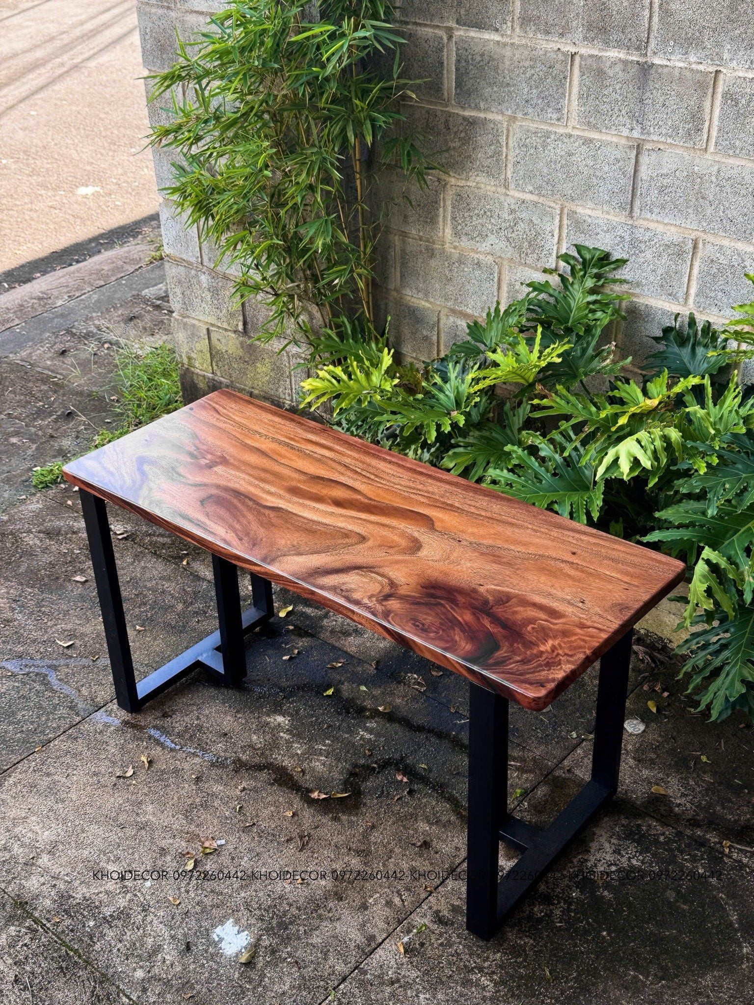  BÀN GỖ ME TÂY 140 x 55 x 3.5 cm 