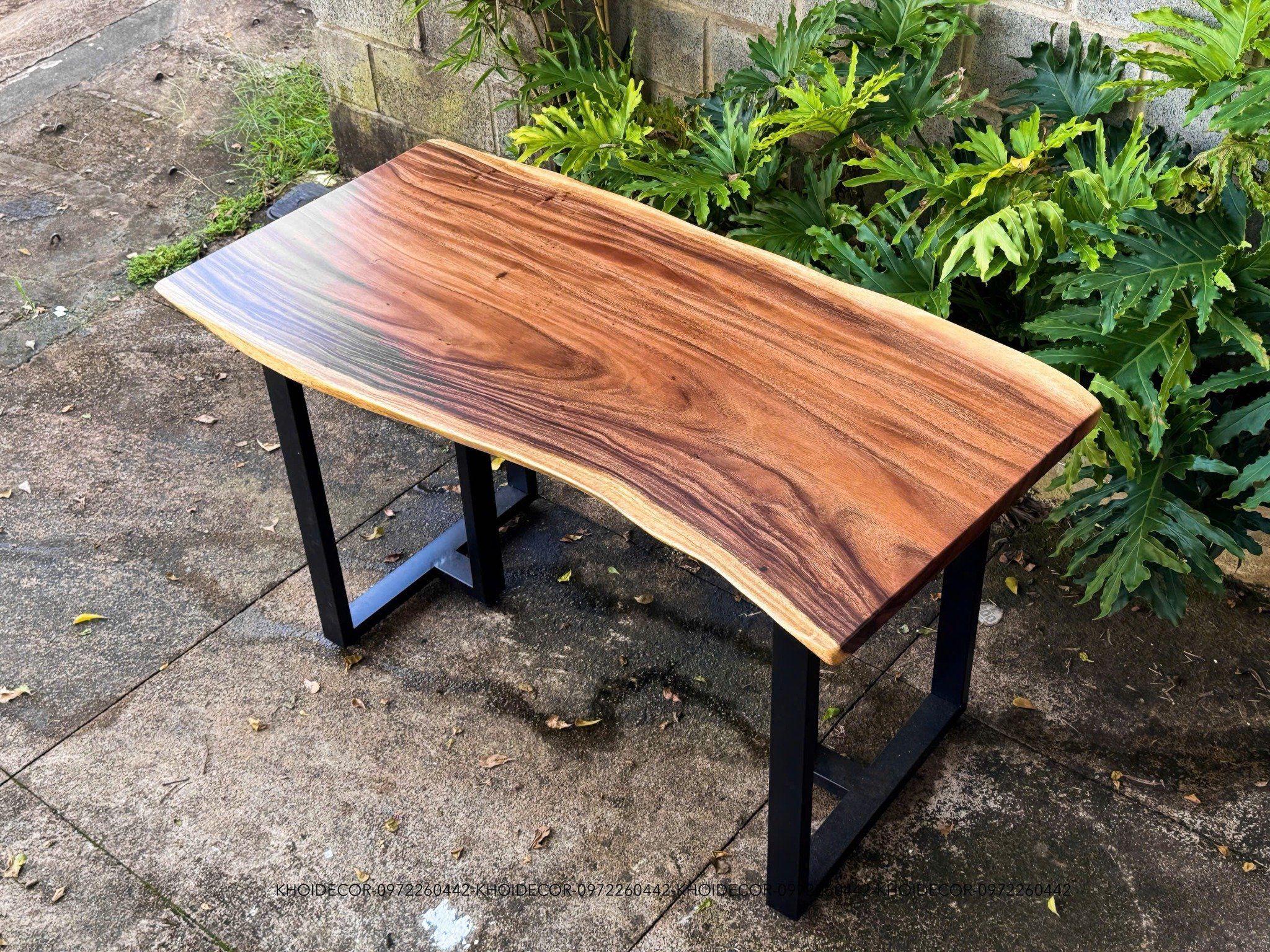  BÀN GỖ ME TÂY 140 x 70-66-69 x 4 cm 