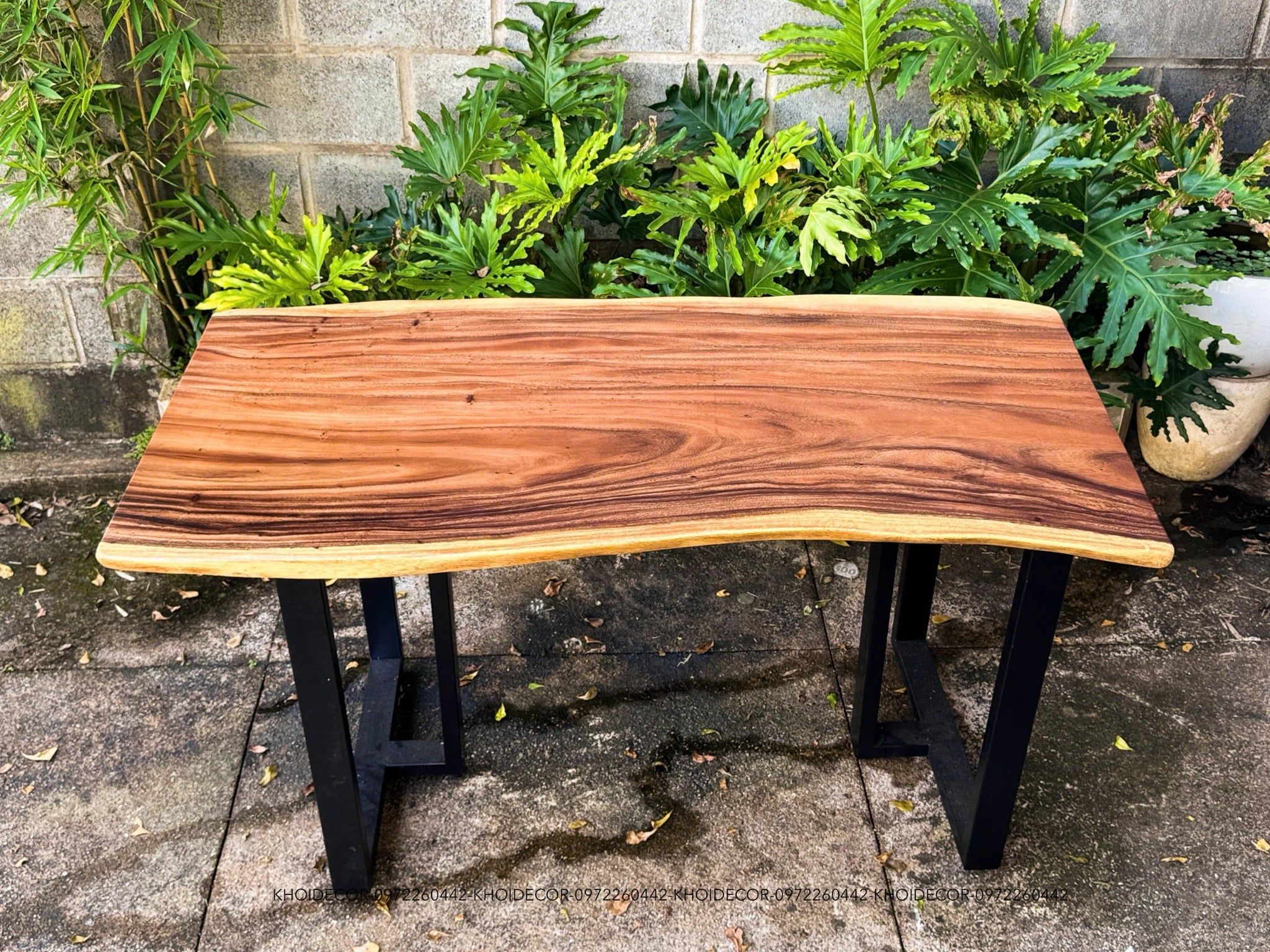  BÀN GỖ ME TÂY 140 x 70-66-69 x 4 cm 