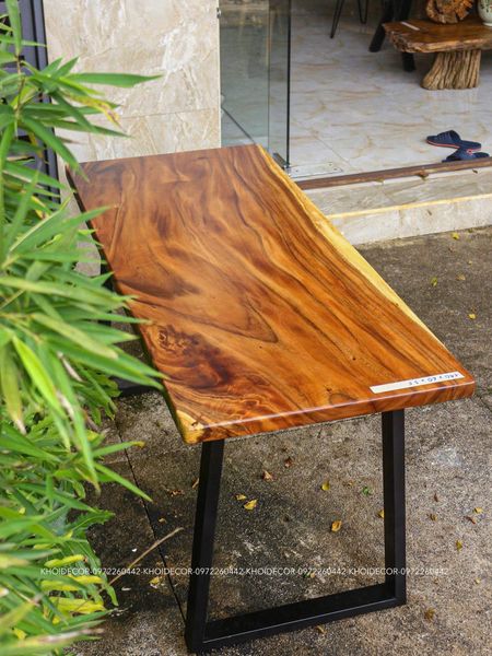  BÀN GỖ ME TÂY 140 x 60 x 3,5 cm 