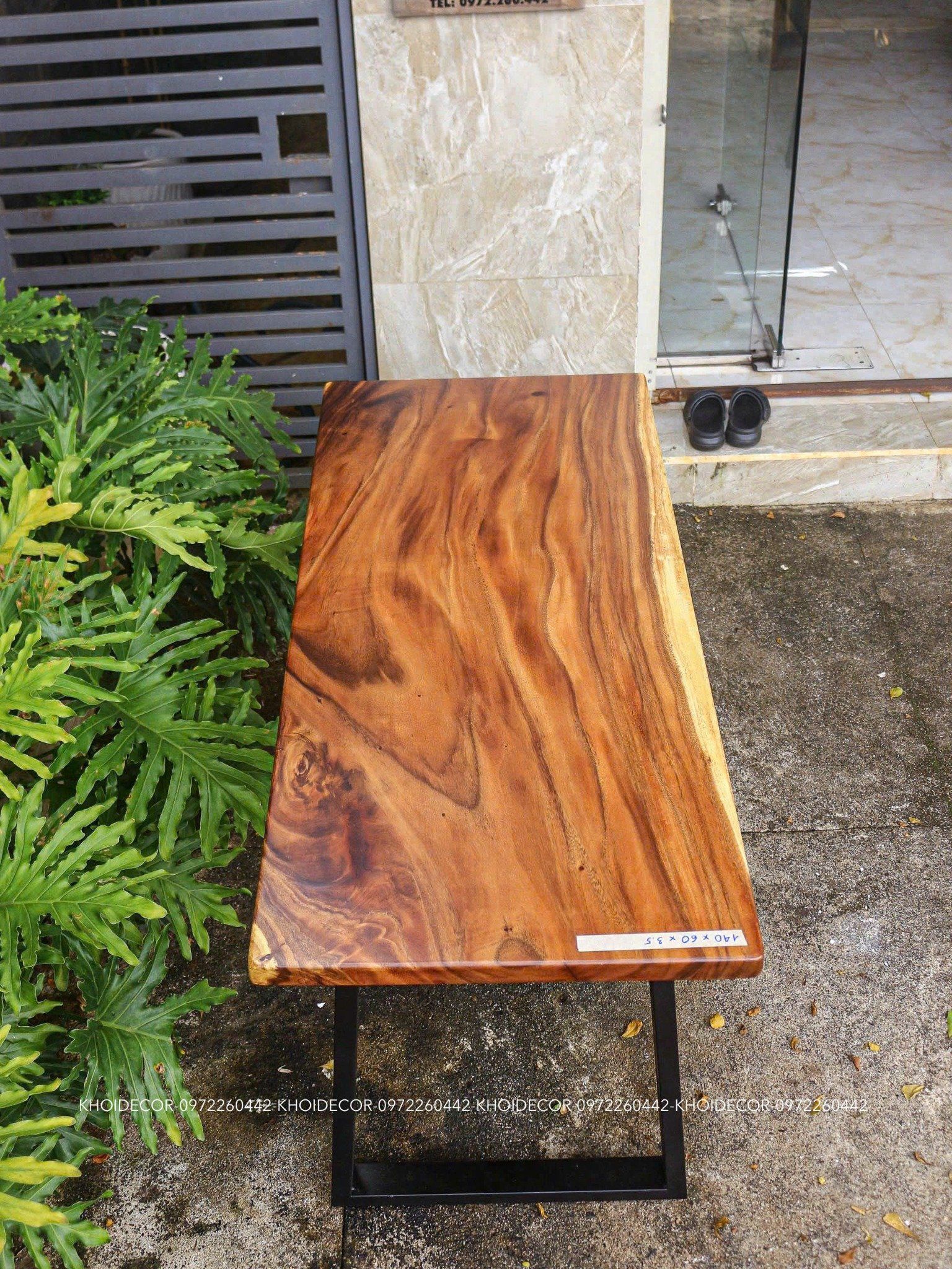  BÀN GỖ ME TÂY 140 x 60 x 3,5 cm 