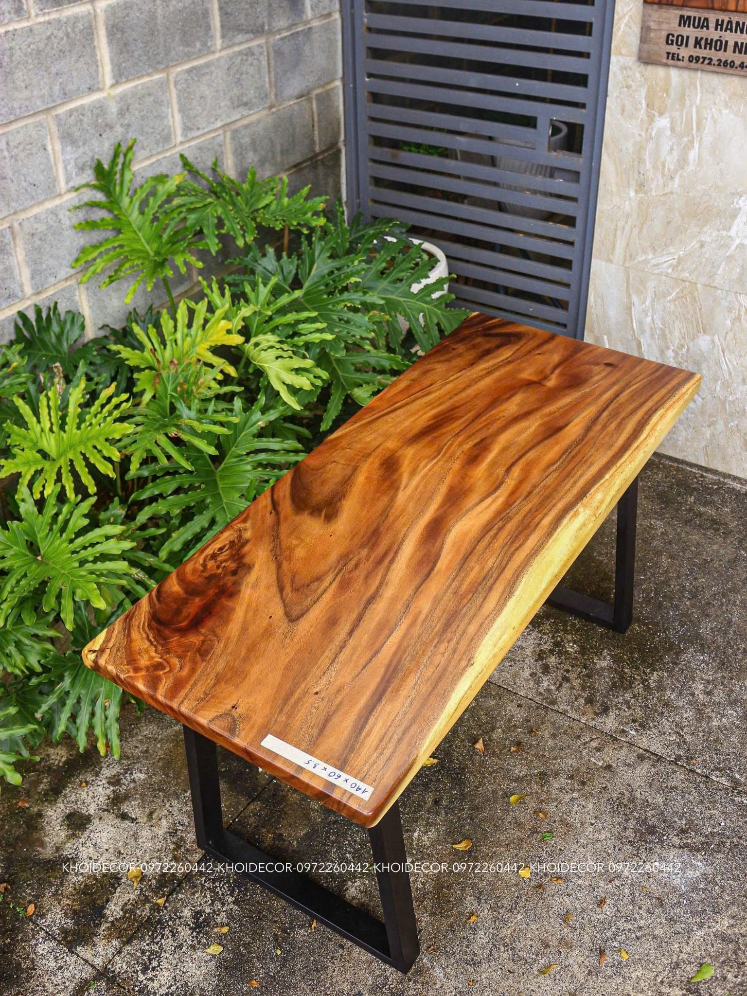  BÀN GỖ ME TÂY 140 x 60 x 3,5 cm 