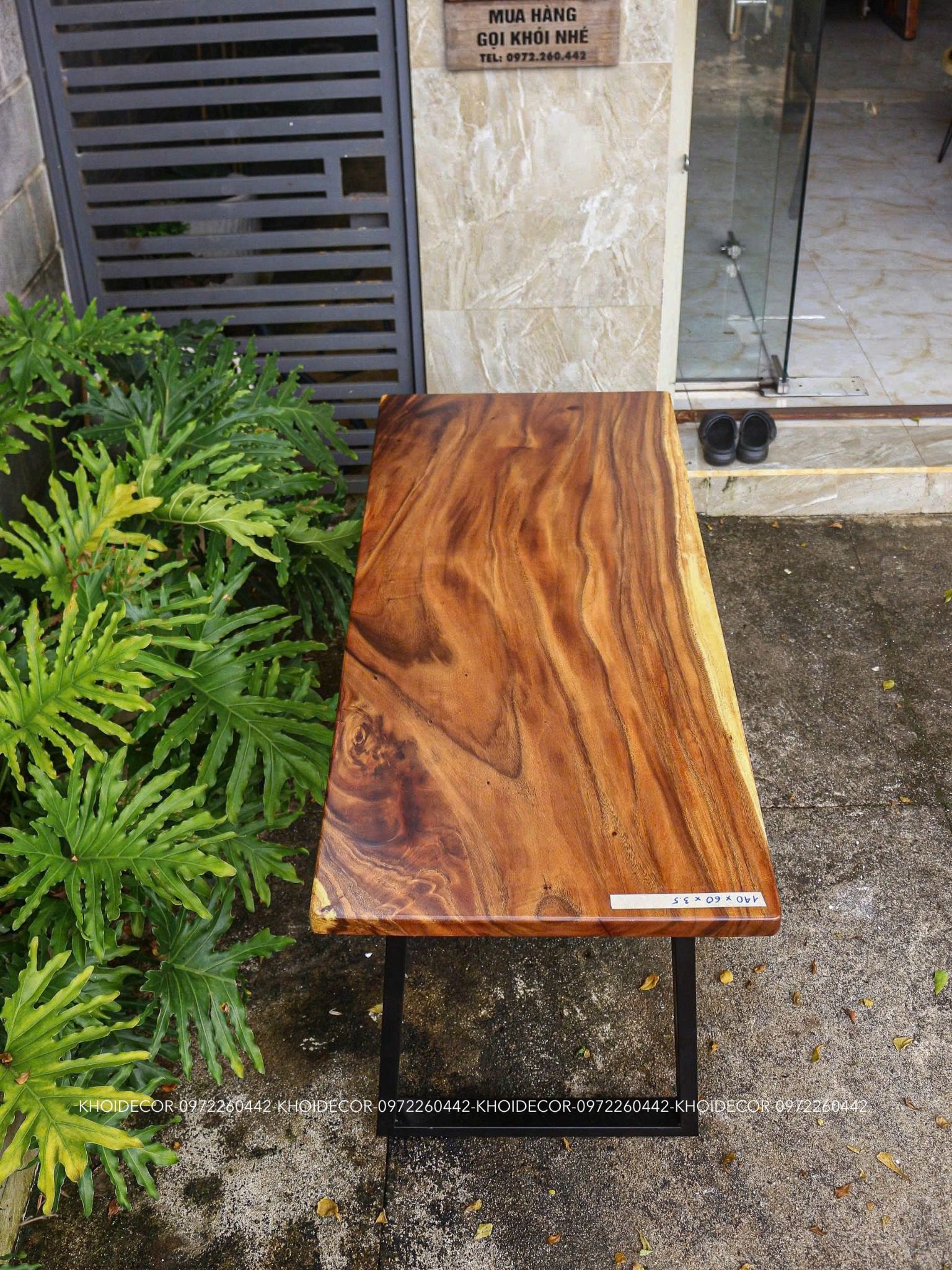 BÀN GỖ ME TÂY 140 x 60 x 3,5 cm 