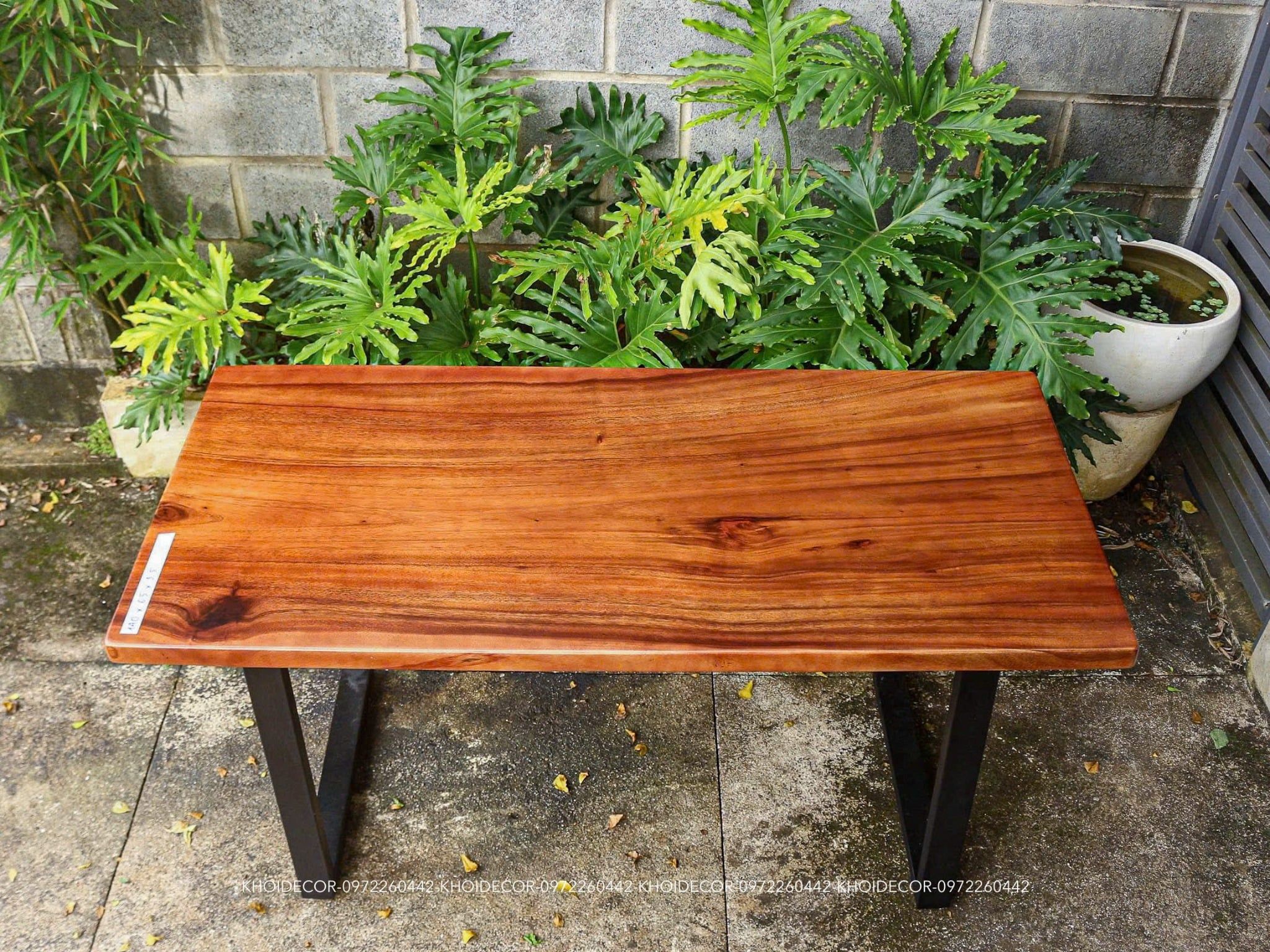  BÀN GỖ ME TÂY 140 x 65 x 3,5 cm 