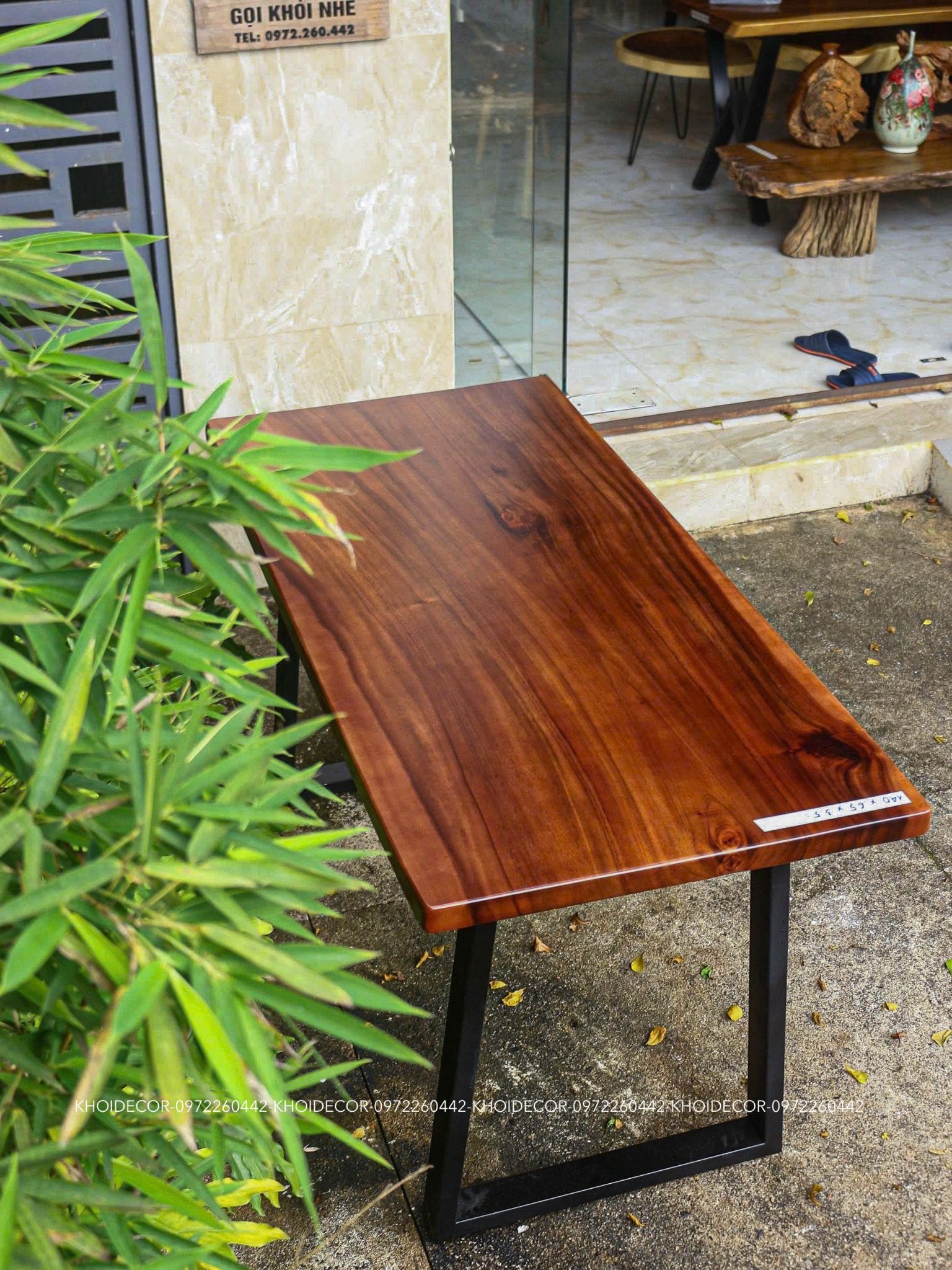 BÀN GỖ ME TÂY 140 x 65 x 3,5 cm 