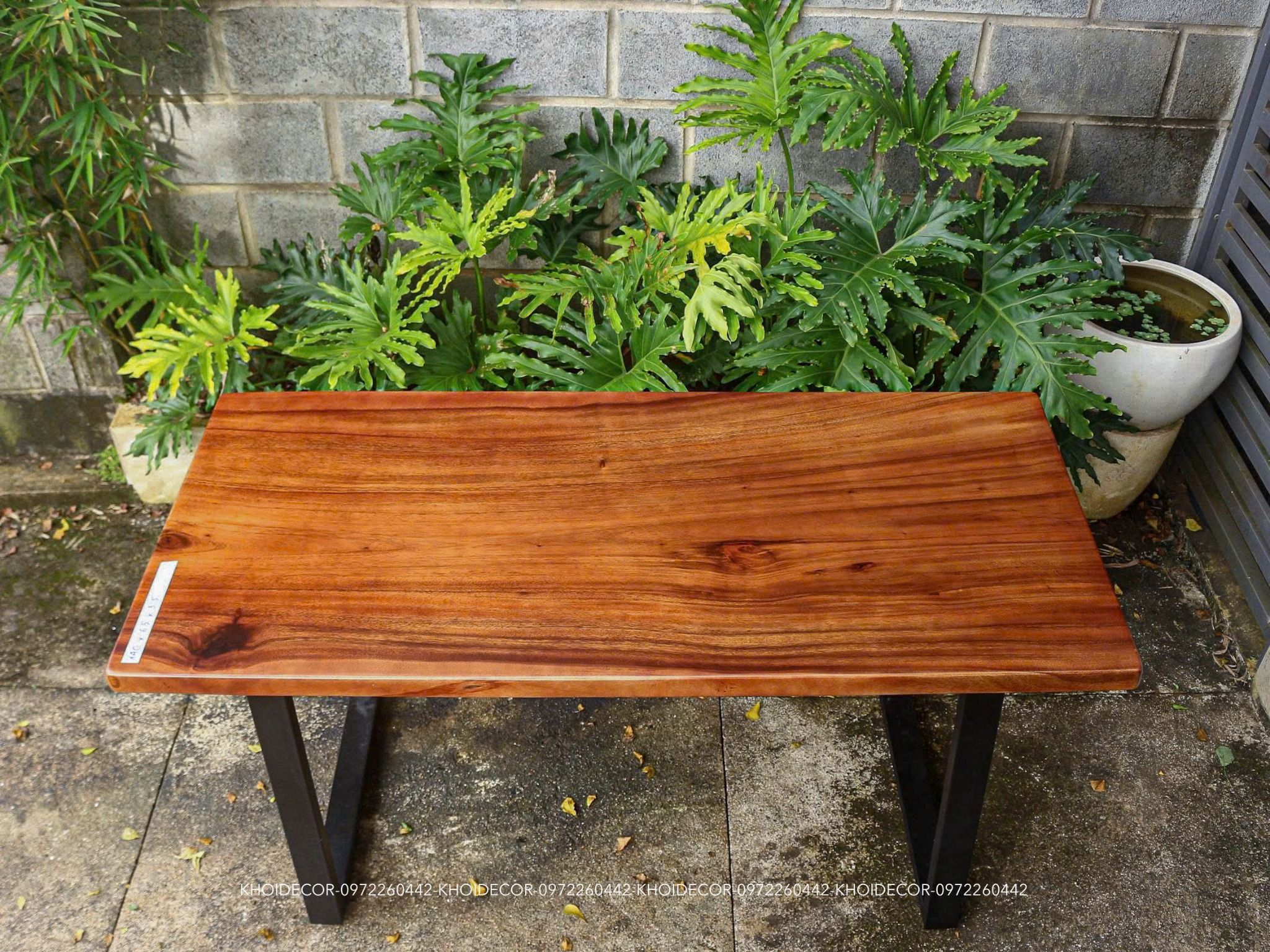  BÀN GỖ ME TÂY 140 x 65 x 3,5 cm 