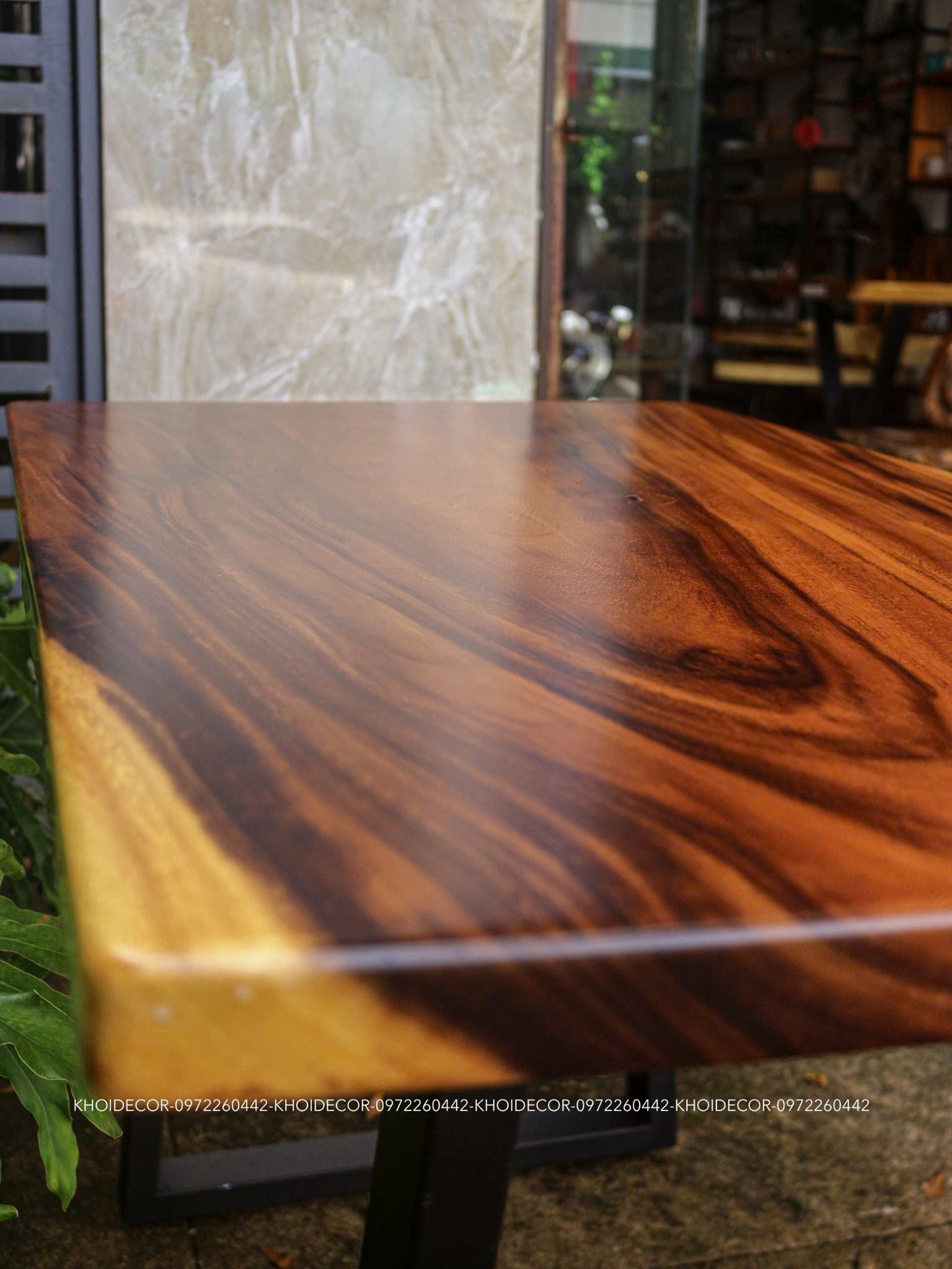  BÀN GỖ ME TÂY 120 x 65 x 3,5 cm 