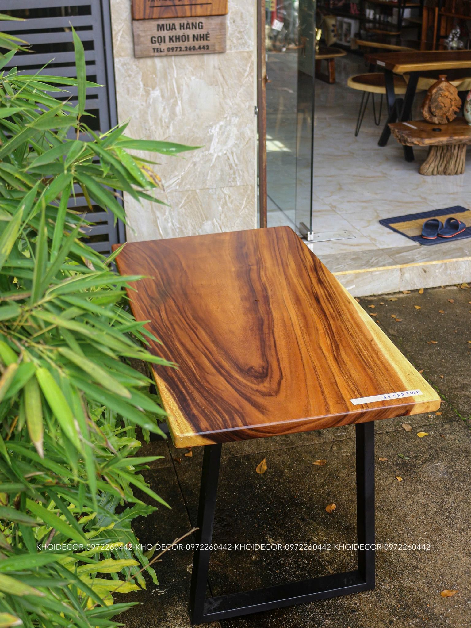  BÀN GỖ ME TÂY 120 x 65 x 3,5 cm 