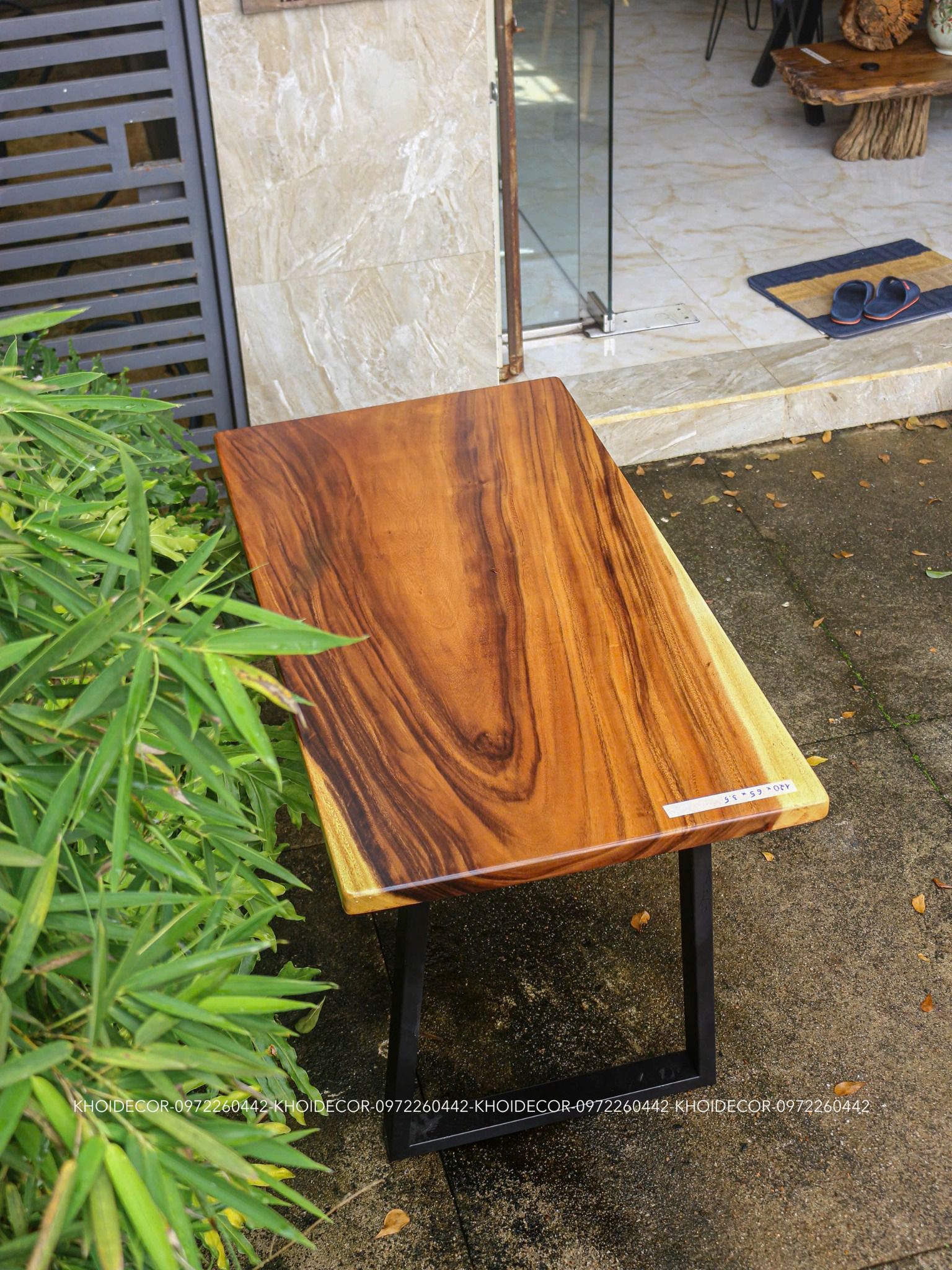  BÀN GỖ ME TÂY 120 x 65 x 3,5 cm 