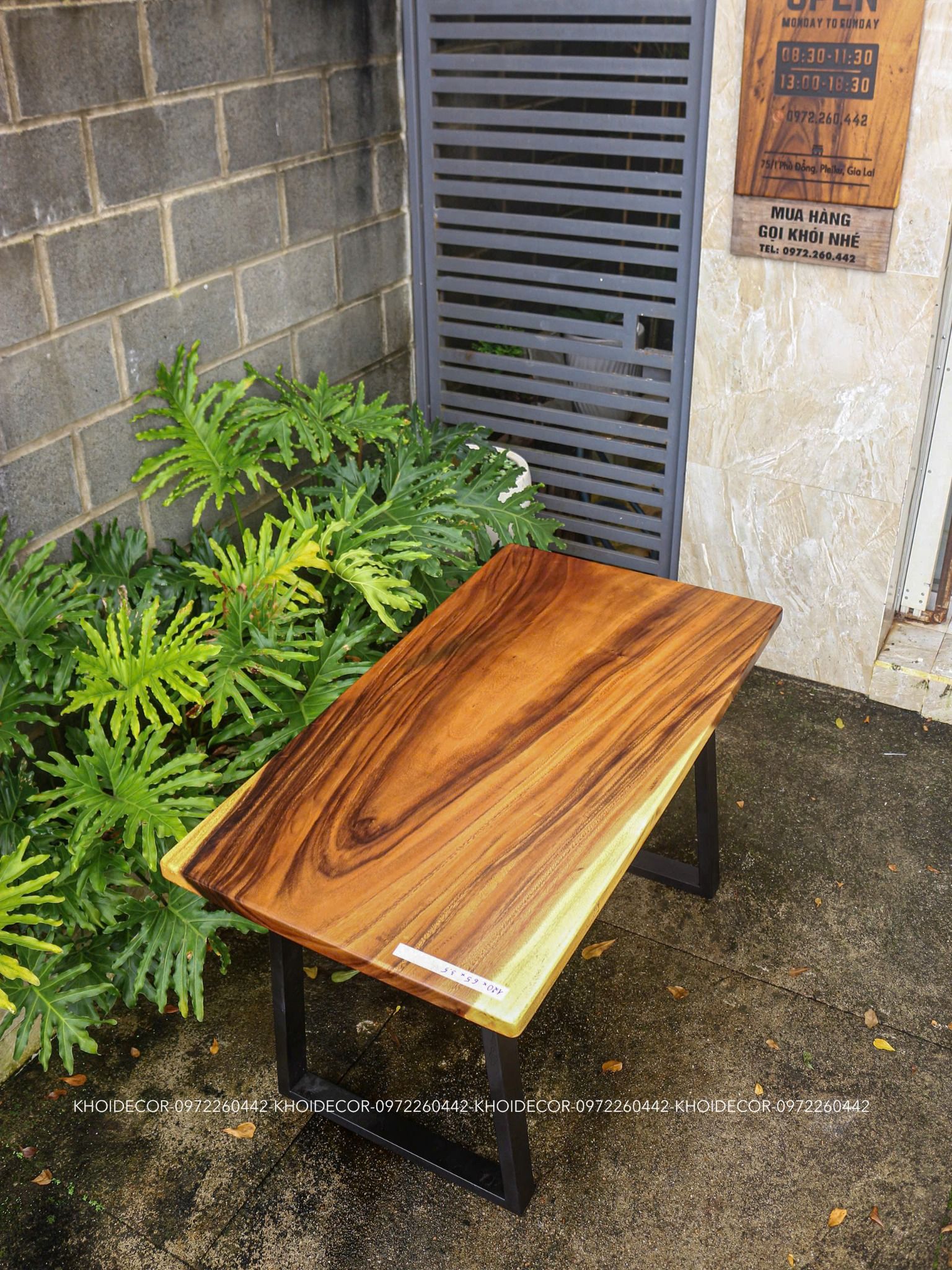  BÀN GỖ ME TÂY 120 x 65 x 3,5 cm 