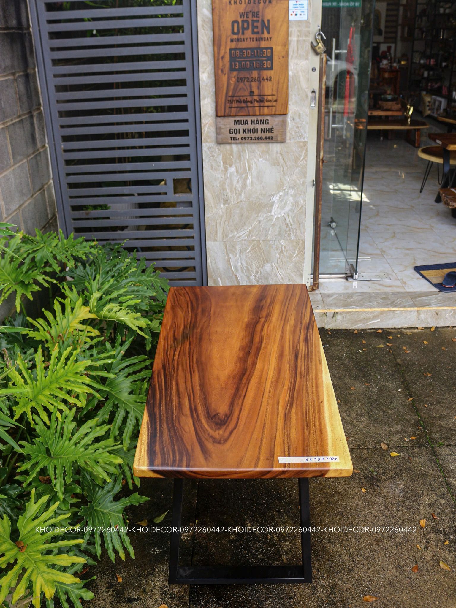  BÀN GỖ ME TÂY 120 x 65 x 3,5 cm 