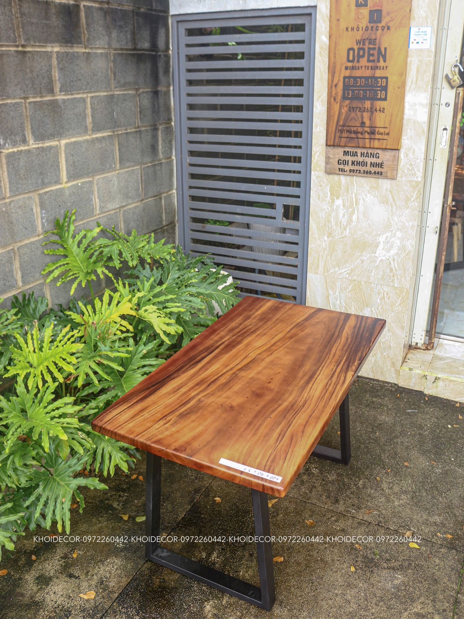  BÀN GỖ ME TÂY 120 x 70 x 3,5 cm 