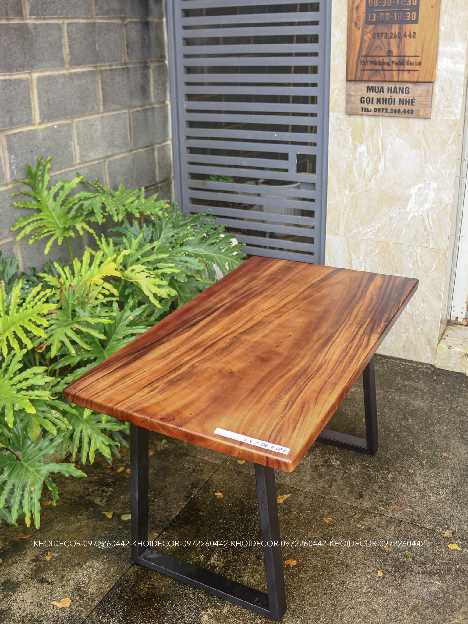  BÀN GỖ ME TÂY 120 x 70 x 3,5 cm 