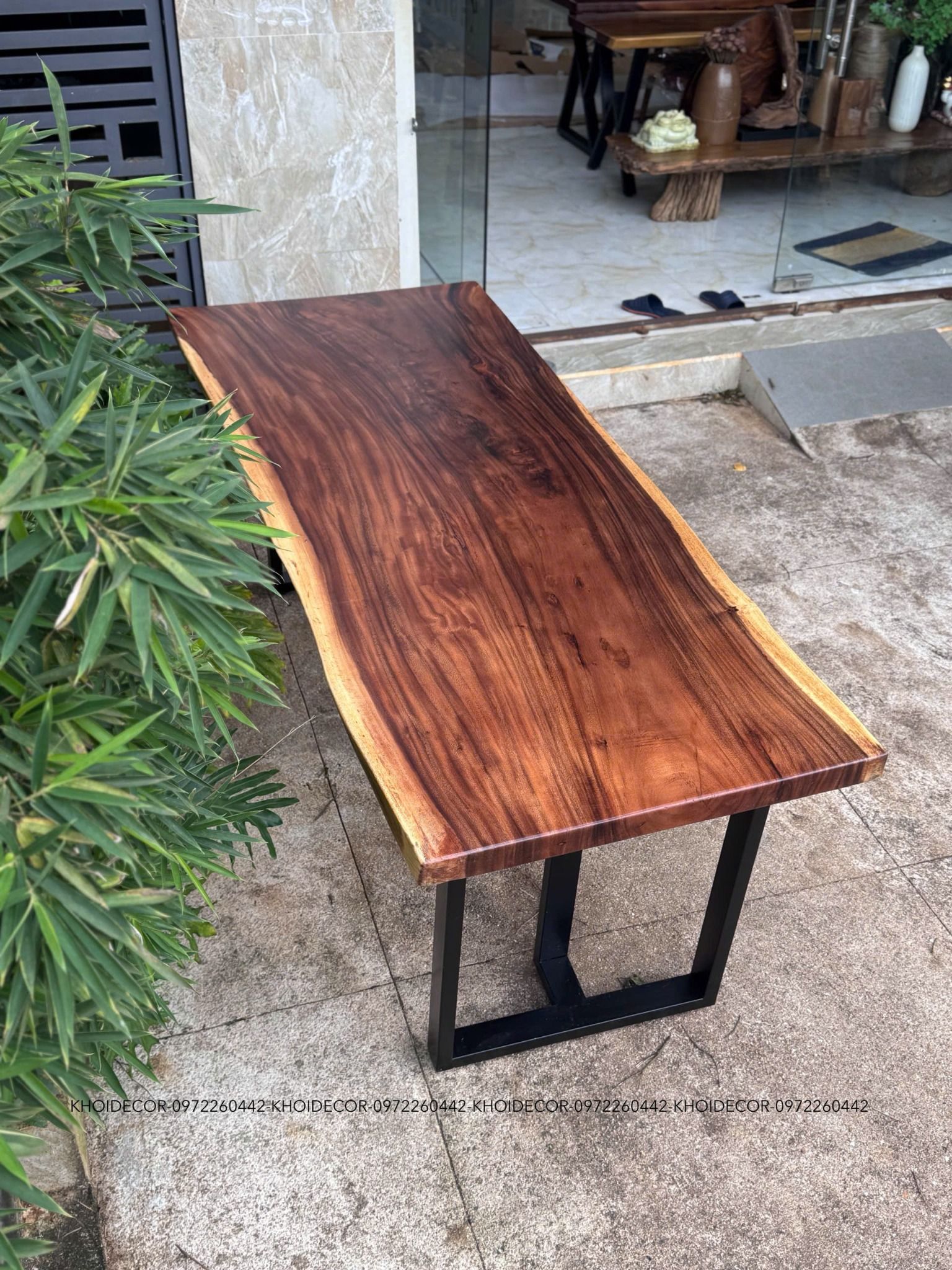  BÀN GỖ ME TÂY 200 x 72-82 x 5 cm 